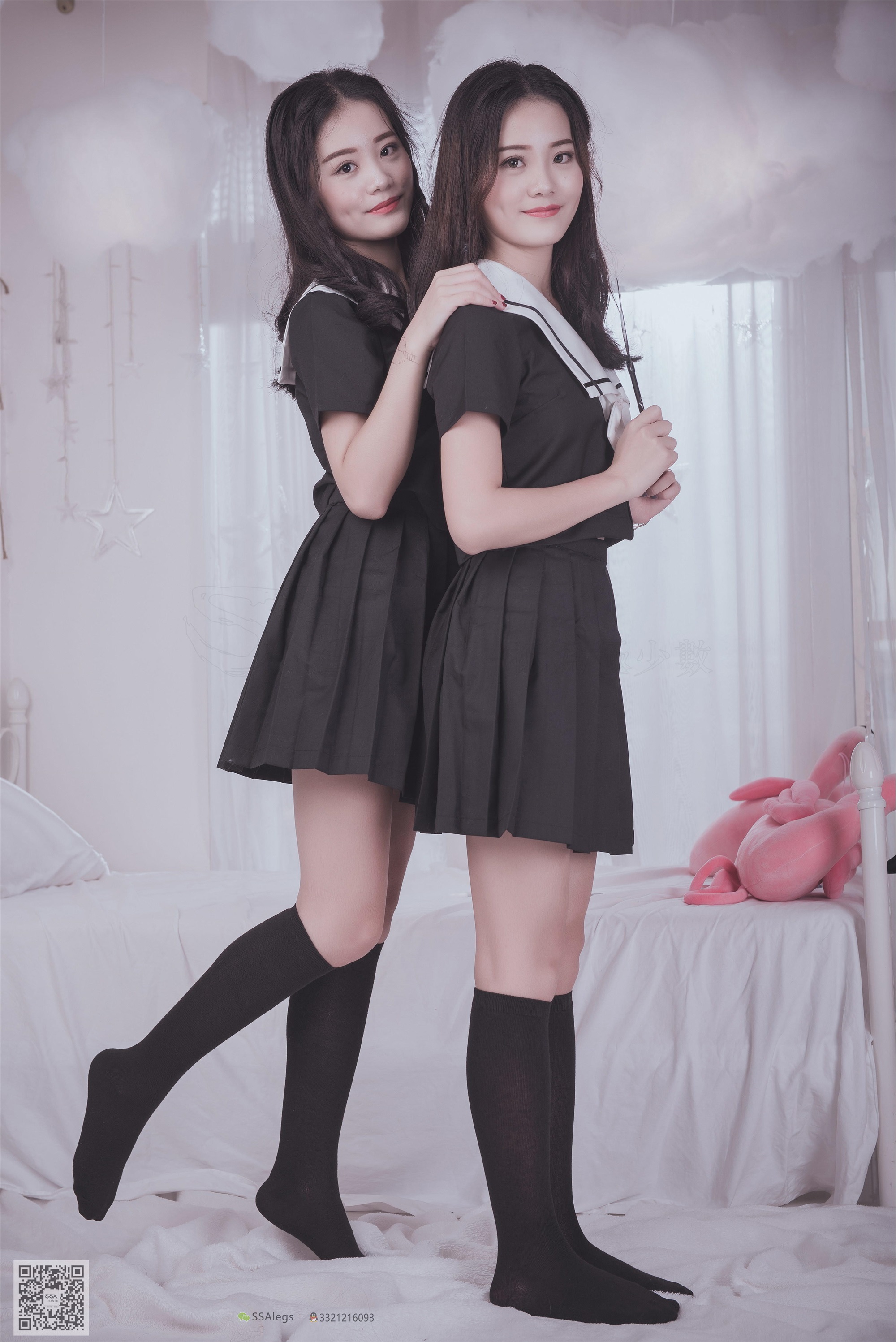 SSA丝社 NO.028 青青姐妹 姐妹花的JK情